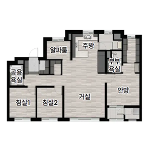 84Type 평면도입니다